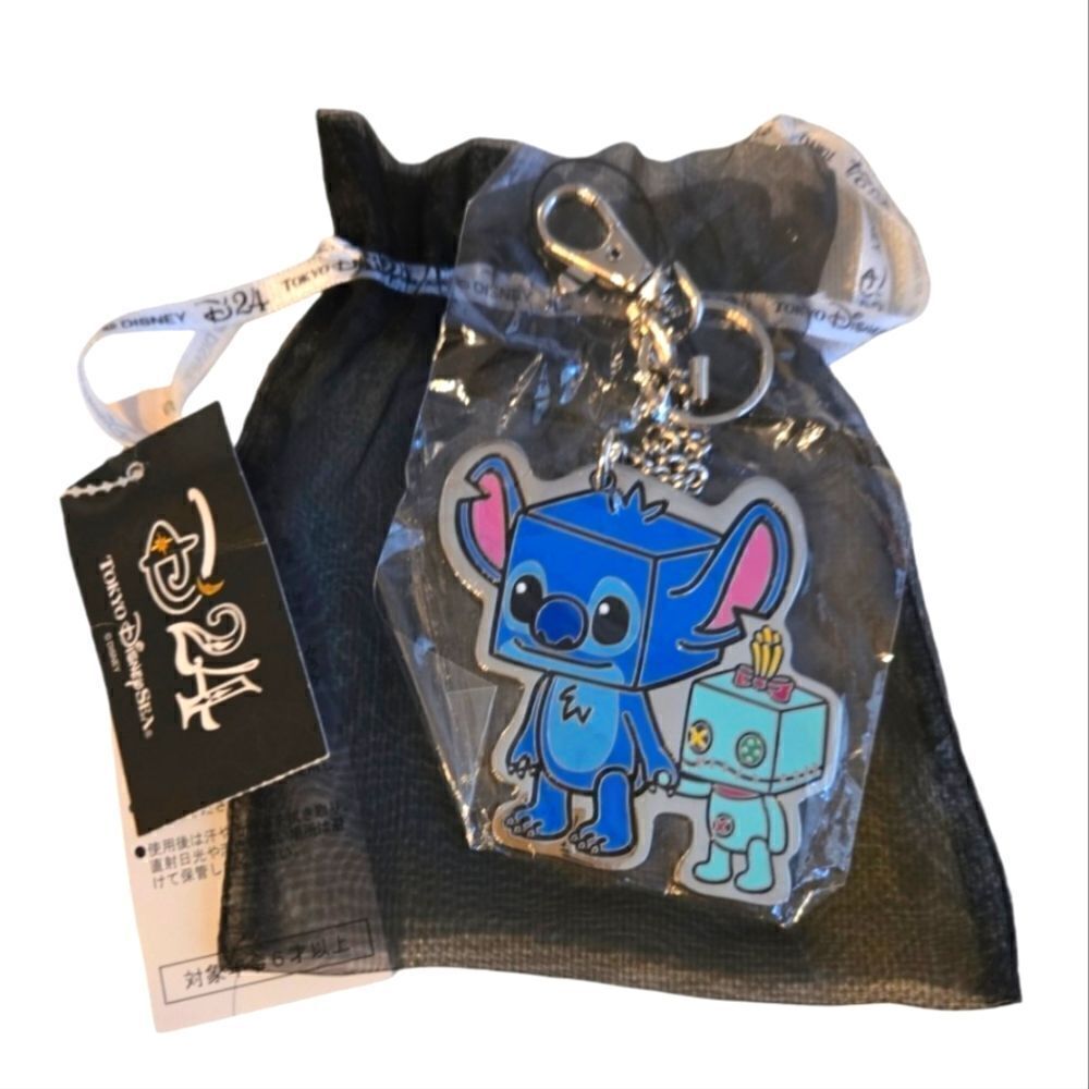 NWT TOKYO DISNEY SEA D24 STITCH "DEVIL ROBOTS" COLLECTION KEYCHAIN IN BAG